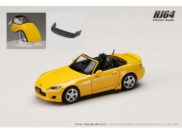 Pre-Order – Honda S2000 AP1 Costumized Version, Indy yellow pearl 1:64 Hobby Japan Model (HJ643020BY) – ETA. October/November 2026