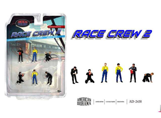 Pre-Order – Figure Set - Race Crew 2 1:64 American Diorama Model (AD-2438) – ETA. October/November 2026
