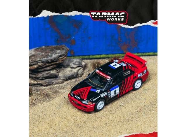 Pre-Order – 1998 Mitsubishi Lancer EVO III WRC #4 Yoshihiro Kataoka China Rally, red/black 1:64 Tarmac Model (TC-T64G-050-98CR04-BL) – ETA. January 2027