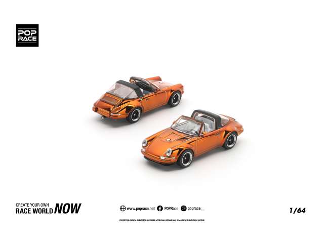 Pre-Order – Singer Targa, orange metallic 1:64 Pop Race Limited Model (PR640527) – ETA. January/February 2027