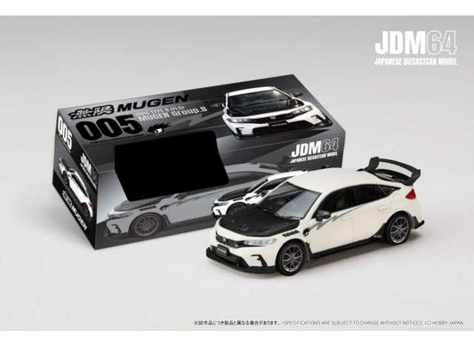 Pre-Order – 2025 Honda Civic Type R (FL5) Mugen Groep B, championship white 1:64 Hobby Japan Model (HJDM005B-29) – ETA. October/November 2026