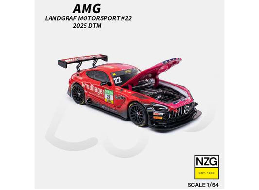 Pre-Order – 2025 Mercedes-Benz AMG GT3 EVO DTM Landgraf Motorsport #22, red 1:64 KILOWorks Model (KLW114600011) – ETA. October/November 2026