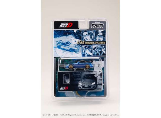 Pre-Order – Honda S2000/Initial D Toshiya Joshima vs Takumi Fujiwara, blue 1:64 Hobby Japan Model (HJDMD012) – ETA. March 2027