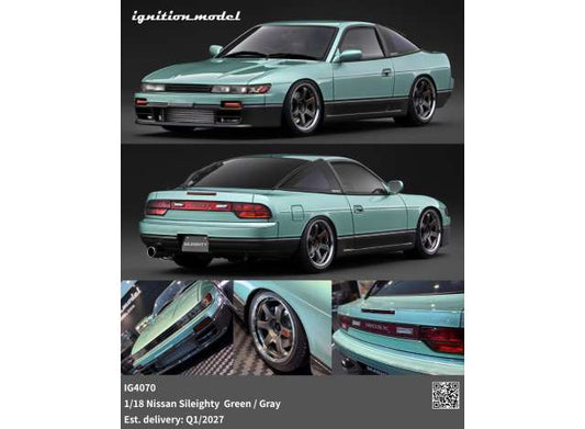 Pre-Order – Nissan Sileighty, green/grey 1:18 Ignition Model (IG4070) – ETA. April/May 2027