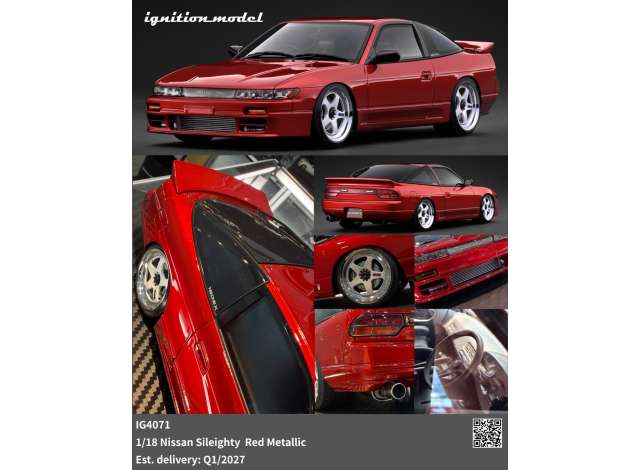 Pre-Order – Nissan Sileighty, red metallic 1:18 Ignition Model (IG4071) – ETA. April/May 2027
