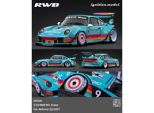 Pre-Order – RWB 993, green 1:18 Ignition Model (IG4146) – ETA. April/May 2027