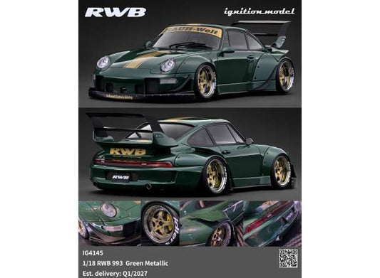 Pre-Order – RWB 993, green metallic 1:18 Ignition Model (IG4145) – ETA. April/May 2027