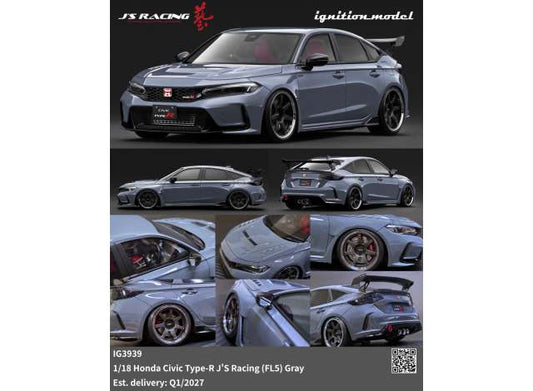 Pre-Order – Honda Civic Type-R J'S Racing (FL5), gray 1:18 Ignition Model (IG3939) – ETA. April/May 2027