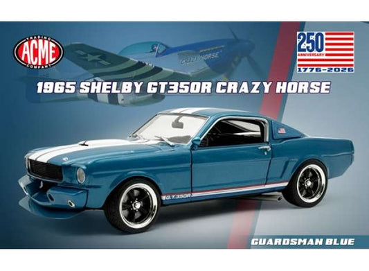 Pre-Order – 1965 Shelby GT350R Crazy Horse USA, blue 1:18 Acme Diecast Model (acme1801895USA) – ETA. October/November 2026
