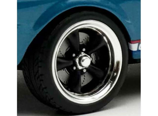 Pre-Order – 18" 5 Spoke Track Wheel & Tire Set, black spokes with chrome lip 1:18 Acme Diecast Model (acme1801895W) – ETA. October/November 2026
