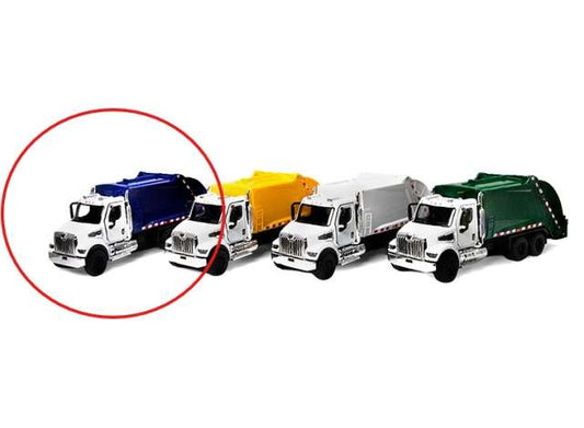 Pre-Order – Western Star 47X (Waste Truck), blue in window box 1:66 Kinsmart Model (KT11002Wb) – ETA. December 2026