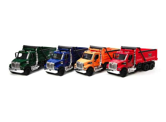Pre-Order – Western Star 47X (Dump Truck) in a tray with 12pcs. 1:66 Kinsmart Model (KT11003D~12) – ETA. December 2026