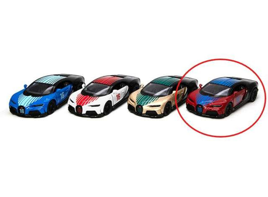 Pre-Order – Bugatti Chiron Supersport *Livery Edition*,  red 1:38 Kinsmart Model (KT5423WFr) – ETA. December 2026