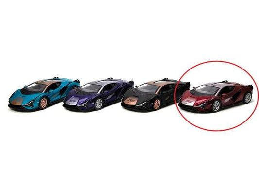 Pre-Order – Lamborghini Sián FKP 37 *Livery Edition* in window box, red 1:40 Kinsmart Model (KT5431WFr) – ETA. December 2026
