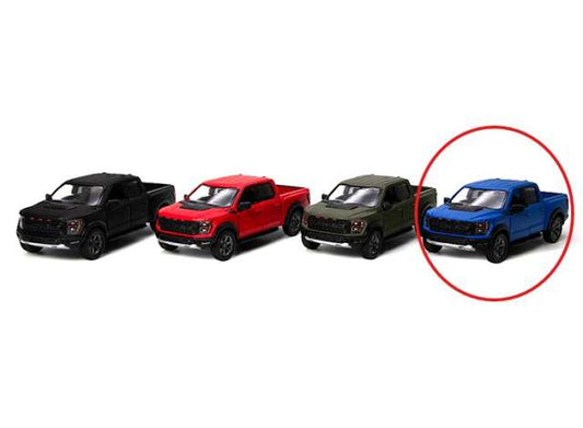 Pre-Order – 2022 Ford F-150 Raptor, matte blue 1:36 Kinsmart Model (KT5436WMb) – ETA. December 2026