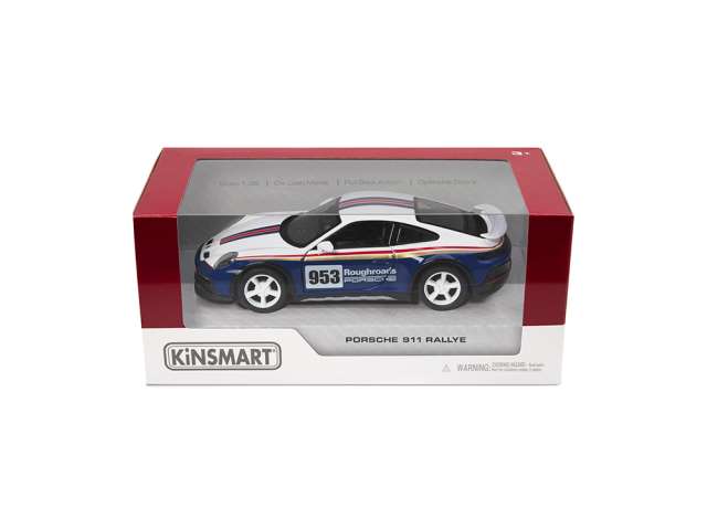 Pre-Order – Porsche 911 Rallye *Livery Edition*, white 1:36 Kinsmart Model (KT5467WFB) – ETA. December 2026