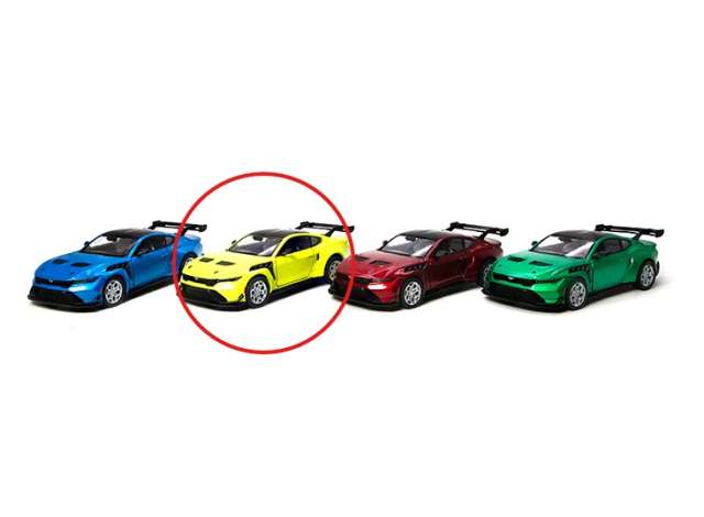 Pre-Order – 2025 Ford Mustang GTD, yellow 1:38 Kinsmart Model (KT5489Wy) – ETA. December 2026