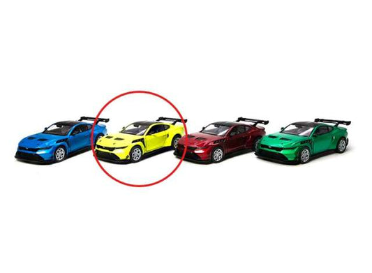 Pre-Order – 2025 Ford Mustang GTD, yellow 1:38 Kinsmart Model (KT5489Wy) – ETA. December 2026