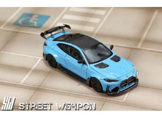 Pre-Order – Custom G82 M4 with perforated hood, babyblue 1:64 Street Weapon Model (STW278) – ETA. January/February 2027
