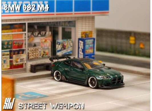 Pre-Order – Custom G82 M4 with perforated hood, British green 1:64 Street Weapon Model (STW285) – ETA. January/February 2027