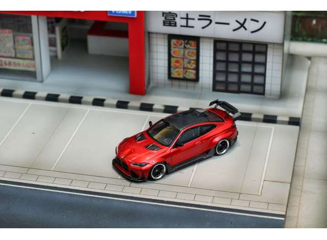 Pre-Order – Custom G82 M4 with perforated hood, transparent red 1:64 Street Weapon Model (STW294) – ETA. January/February 2027