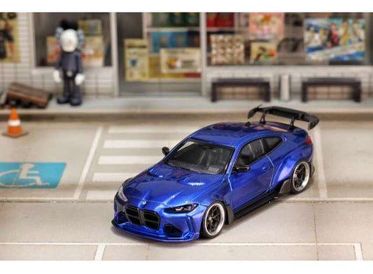 Pre-Order – Custom G82 M4 with perforated hood, full carbon blue 1:64 Street Weapon Model (STW296) – ETA. January/February 2027