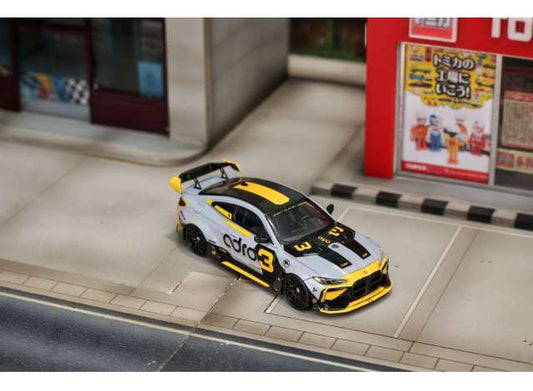 Pre-Order – Custom G82 M4 with perforated hood, yellow/grey/black 1:64 Street Weapon Model (STW298) – ETA. January/February 2027