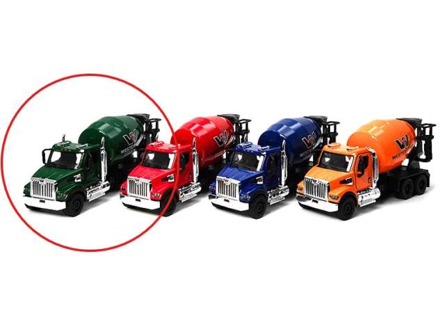 Pre-Order – Western Star 47X (Concrete Mixer Truck) in window box, green 1:66 Kinsmart Model (KT11001Wg) – ETA. December 2026