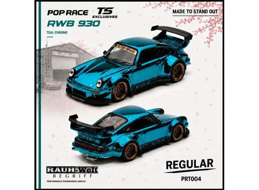 Pre-Order – RWB 930 *Tokyo Station Exclusives*, teal chrome 1:64 Pop Race Limited Model (PRT004) – ETA. March 2027