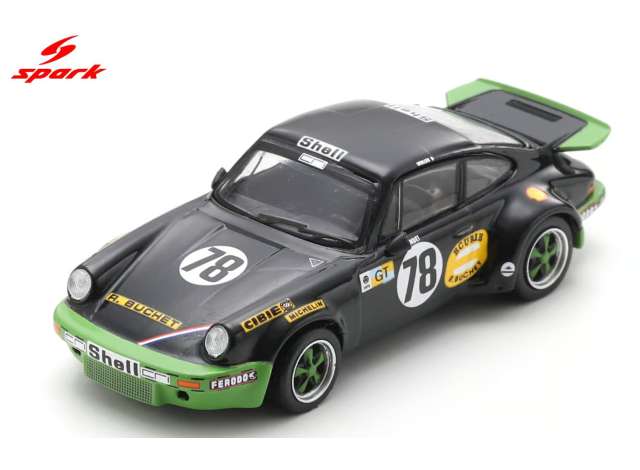 Pre-Order – 1975 Porsche 911 Carrera RSR #78 B.Wollek/C.Grandet 24H Le Mans, black/green 1:64 Spark Model (spa64S026) – ETA. January 2027