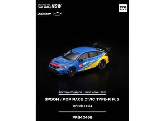 Honda Civic FL5 Spoon Pop Race Tokyo Auto Salon Hong Kong 2026 1:64 Pop Race Model (PR640469)