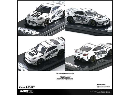 Pre-Order – Pandem Toyota GR86 *Undefeated x Quadrant*, white 1:64 DPLS Model (IN64-GR86-UNDXQDT) – ETA. December 2026