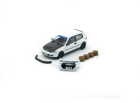 Pre-Order – Honda EG6, white carbon bonnet 1:64 BM Creations Model (BM64B0484) – ETA. November 2026