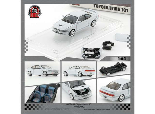 Pre-Order – Toyota Levin 101 (RHD), white 1:64 BM Creations Model (BM64B0489) – ETA. December 2026