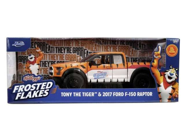 Pre-Order – 2017 Ford F150 Raptor *Kellogg's*, white/orange 1:24 Jada Toys Model (jada9335470314R00) – ETA. December 2026