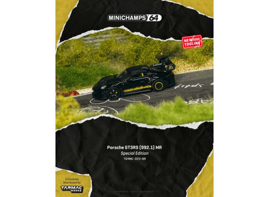Pre-Order – 2026 Porsche GT3RS (992.1) MR, black/yellow 1:64 Tarmac Model (TC-T64MC-023-BR) – ETA. March 2027