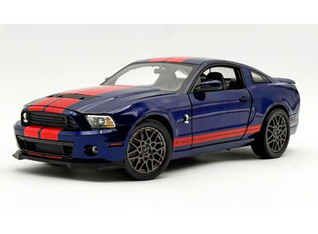 2013 Ford Mustang Shelby GT500 *Superman Car*, deep impact blue with red stripes 1:18 Acme Diecast Model (acmeSC18012) – ETA. March 2027