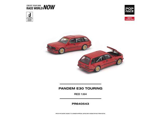 Pre-Order – Pandem E30 Touring, red 1:64 Pop Race Limited Model (PR640543) – ETA. March 2027