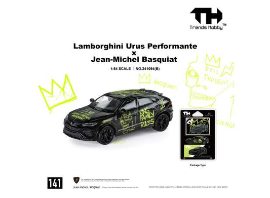 Pre-Order – Lamborghini Urus Performance x Jean-Michel Basquiat, black/green 1:64 Trends Hobby Model (TH241094B) – ETA. December 2026