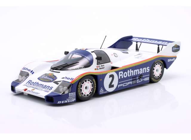Pre-Order – 1984 Porsche 956K #2 Stefan Bellof/Derek Bell  Winner 1000km Sandown Park Sportscar Worldchampion, white/blue 1:18 Werk83 Model (W18036006) – ETA. November 2026