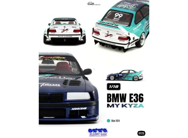 Pre-Order – 2024 BMW E36 My Kyza *Resin series* blue 1:18 OttOmobile Miniatures Model (OT1226) – ETA. March 2027