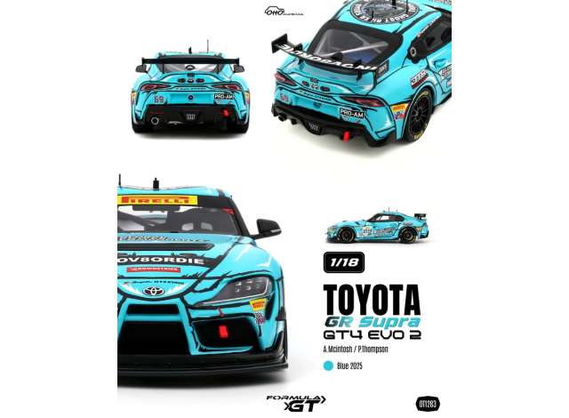 Pre-Order – 2025 Toyota GR Supra GT4 EVO 2 #69 A.Mcintosh/P.Thompson *Resin series* blue 1:18 OttOmobile Miniatures Model (OT1283) – ETA. March 2027