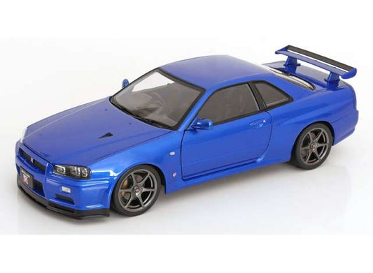Pre-Order – 2001 Nissan Skyline GT-R R34 V-Spec II with OEM-rims, blue metallic 1:12 KK - Scale Model (KKDC120211-1) – ETA. December 2026