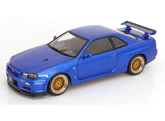Pre-Order – 2001 Nissan Skyline GT-R R34 V-Spec II with BBS-rims, blue metallic 1:12 KK - Scale Model (KKDC120211-2) – ETA. December 2026