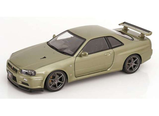 Pre-Order – 2001 Nissan Skyline GT-R R34 V-Spec Nür with OEM-rims, lightgreen metallic 1:12 KK - Scale Model (KKDC120212-1) – ETA. December 2026
