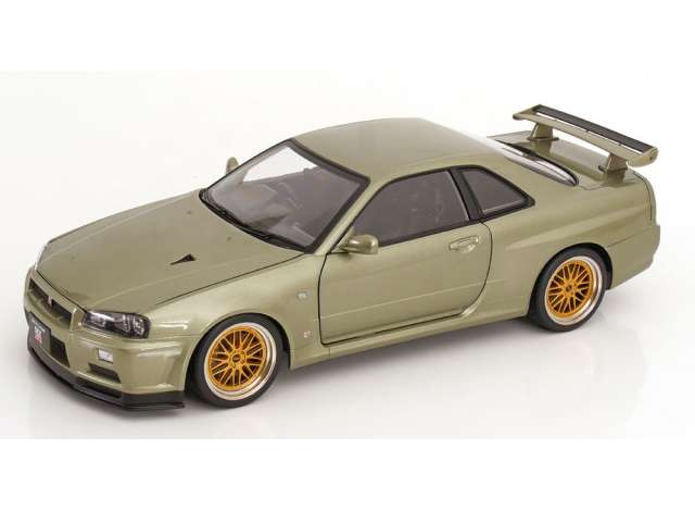 Pre-Order – 2001 Nissan Skyline GT-R R34 V-Spec Nür with BBS-rims, lightgreen metallic 1:12 KK - Scale Model (KKDC120212-2) – ETA. December 2026