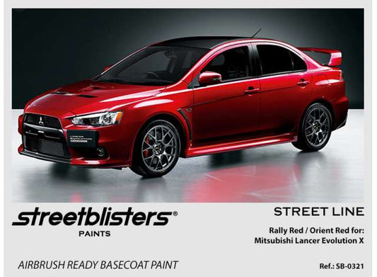 Pre-Order – Mitsubishi Lancer Evolution X Red Met 30ml 1:0 Streetblisters Model (SB30-0321) – ETA. November 2026