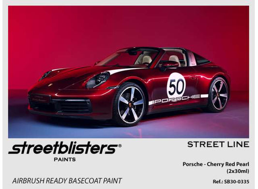 Pre-Order – Porsche Cherry Red Pearl 2x30ml 1:0 Streetblisters Model (SB30-0335) – ETA. November 2026