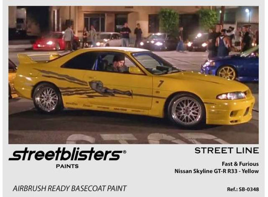 Pre-Order – Fast & Furious Nissan Skyline GT-R R33 Yellow 30ml 1:0 Streetblisters Model (SB30-0348) – ETA. November 2026
