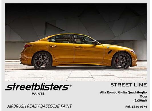Pre-Order – Alfa Romeo Giulia Quadrifoglio Ocra 2x30ml 1:0 Streetblisters Model (SB30-0374) – ETA. November 2026